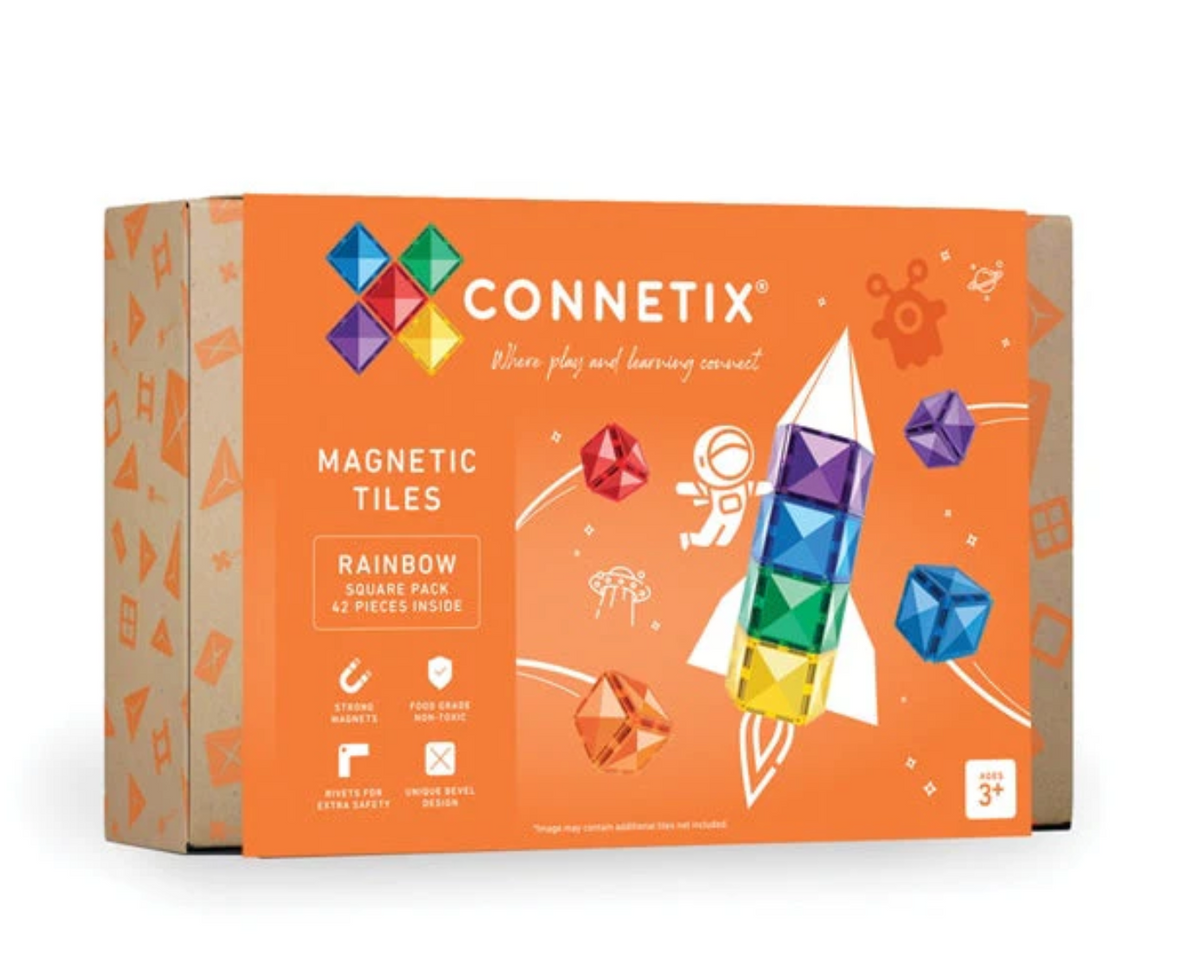 Connetix Rainbow Square Pack, 42 Pieces – Citizen Kid