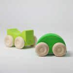Green Stacking Cars