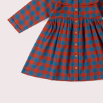 Burnt Ochre Check Sailor Dress