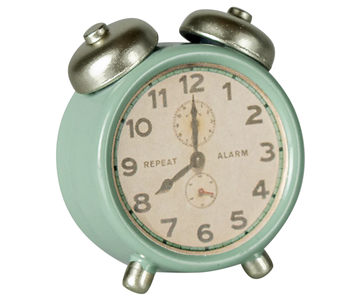 Miniature Alarm Clock in Mint, Mouse