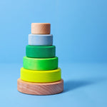 Small Neon Green Conical Stacking Tower