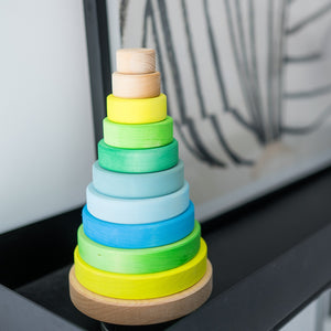 Neon Green Conical Stacking Tower