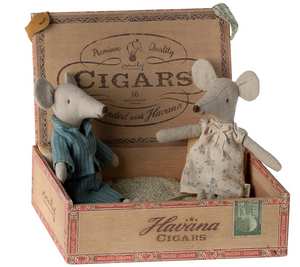 Mom and Dad Mouse in a Cigarbox 2023