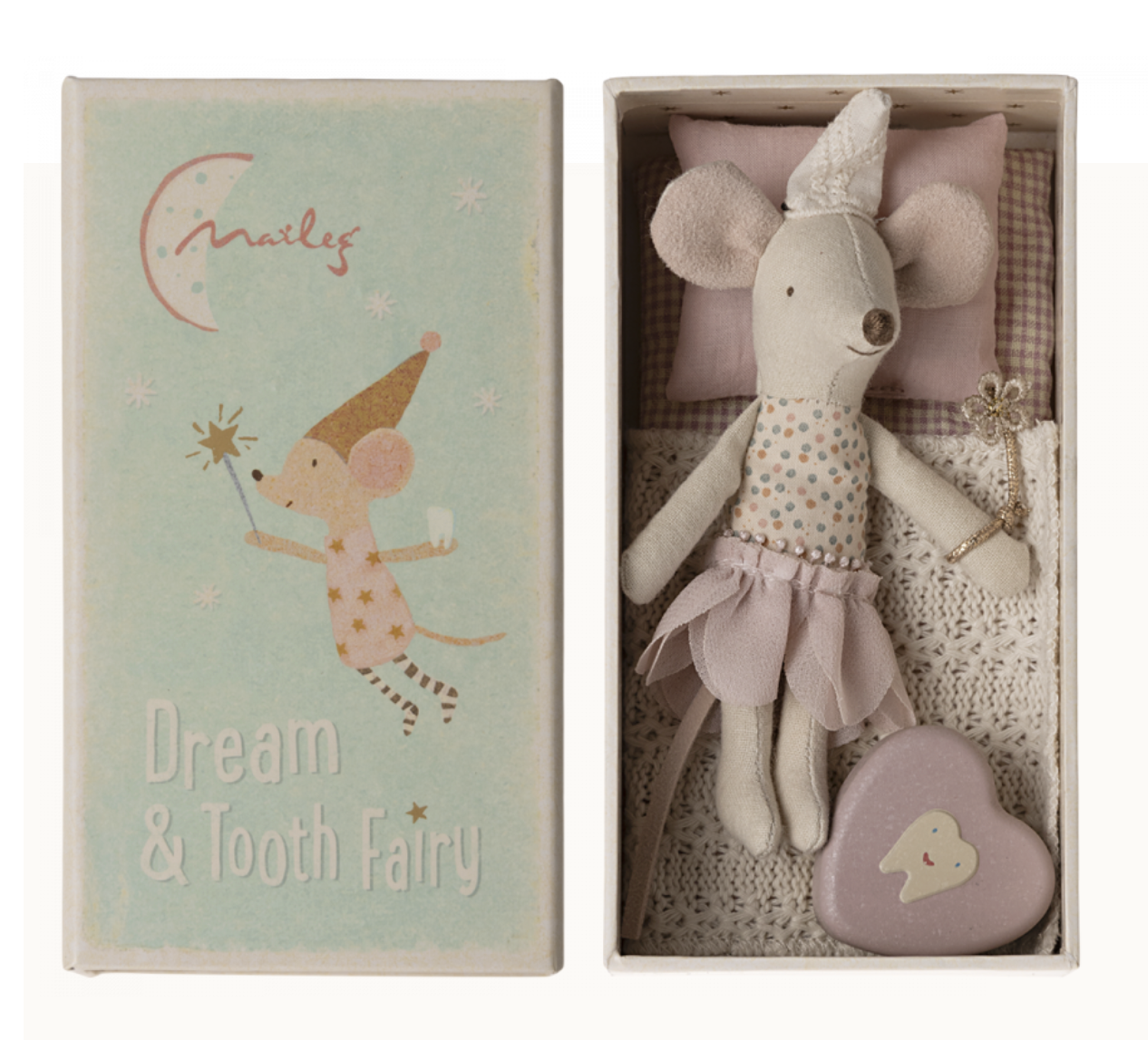 Little Sister Tooth Fairy Mouse with Matchbox