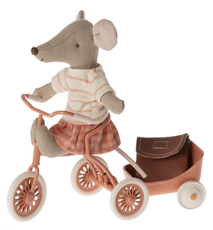 Big Sister Tricycle Mouse in Coral