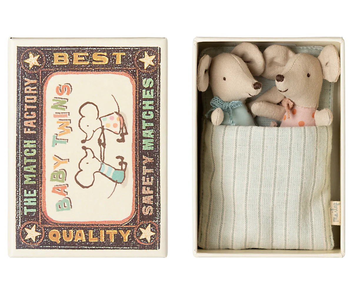 Twin Baby Matchbox Mice