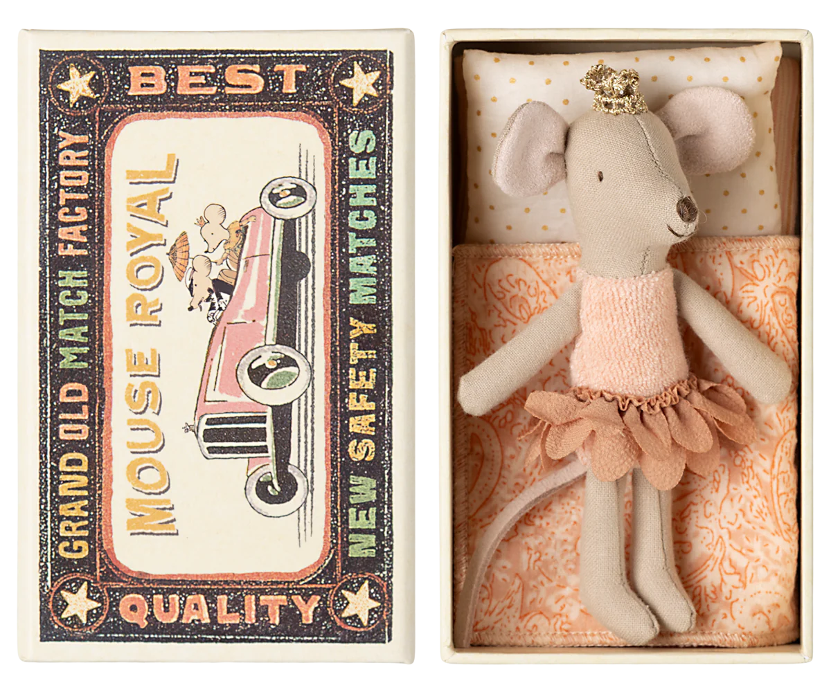 Little Sister Princess Mouse in Matchbox