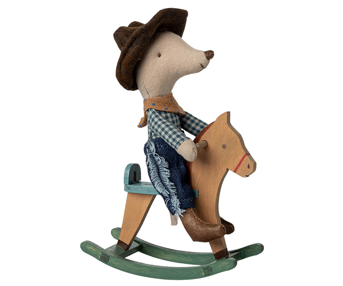 Miniature Rocking Horse with Little Brother Cowboy Mouse – Citizen Kid