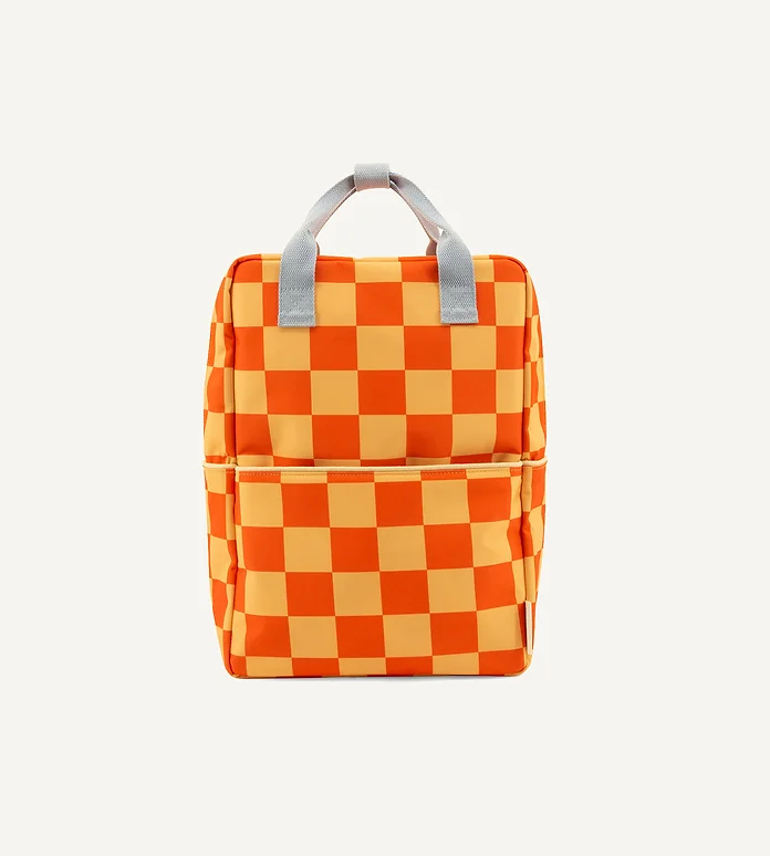Large Backpack Farmhouse Checkerboard Pear + Ladybird