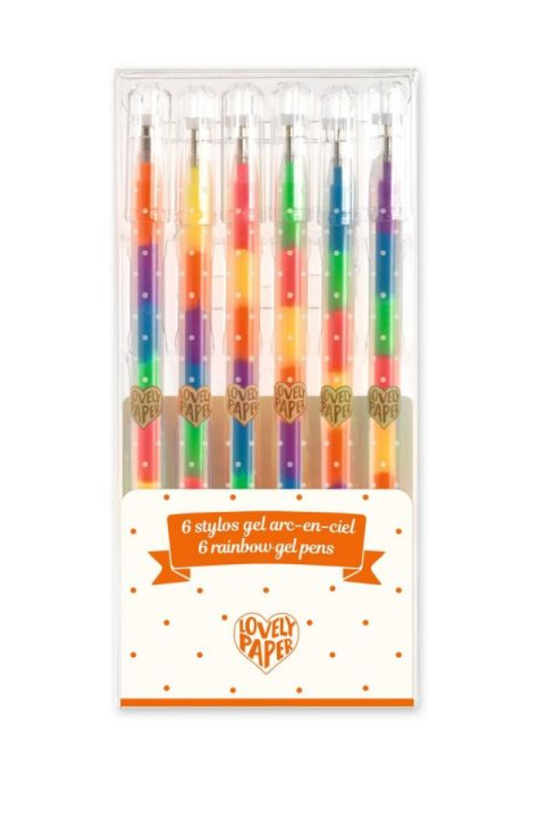 Rainbow Gel Pens Set of 6