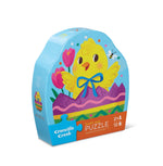 Crocodile Creek Easter chick puzzle packaging on a white background