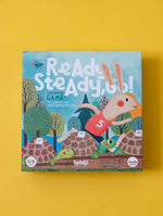 Children's game box titled 'Read Steady, Go!' by Londji on a yellow background