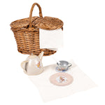 Tin Tea Set Friends In A Basket