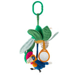 Plush toy with leaves and butterfly on a white background