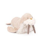 Plush toy walrus on a white background