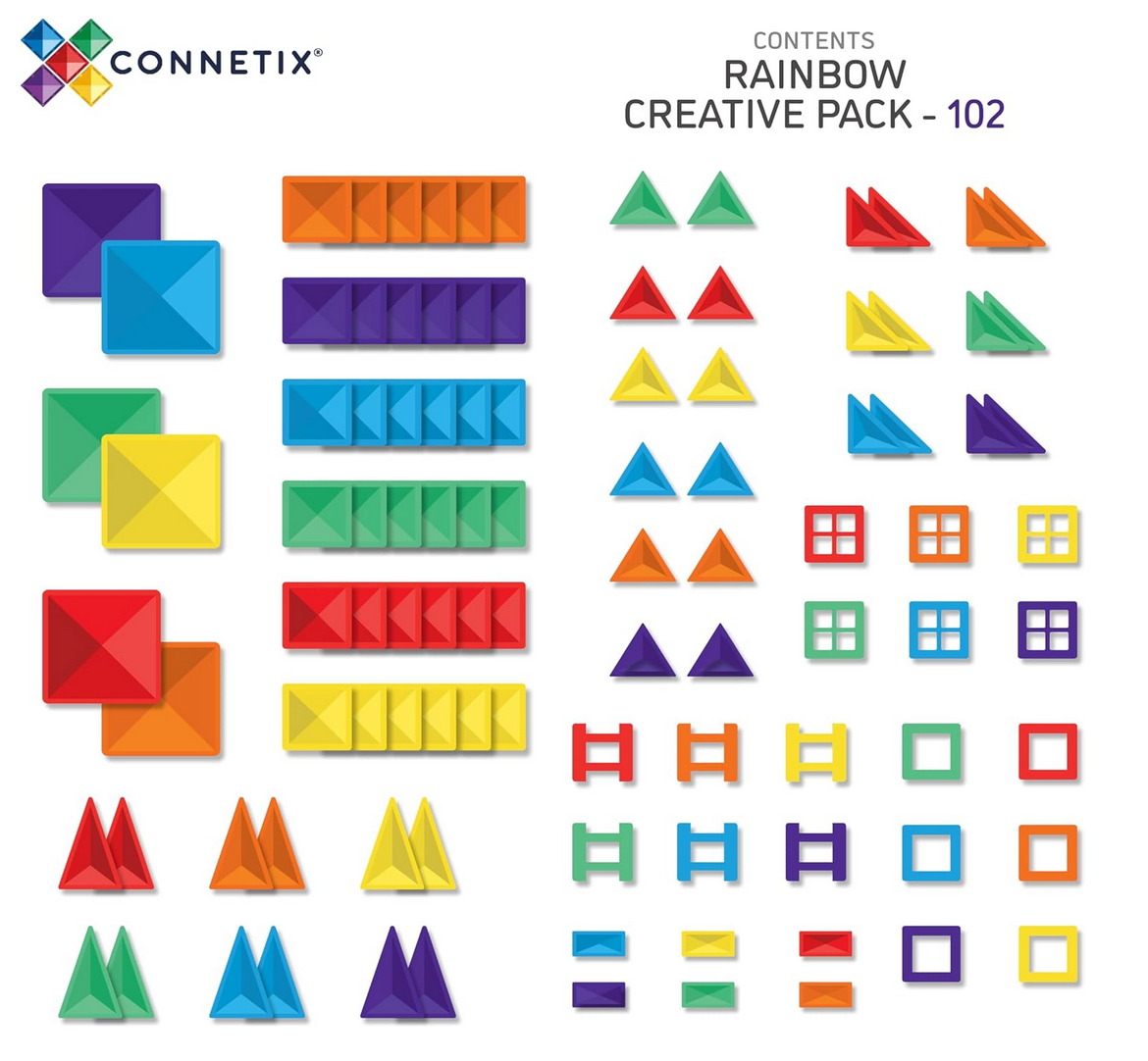 Connetix Rainbow Creator, 102 Pieces