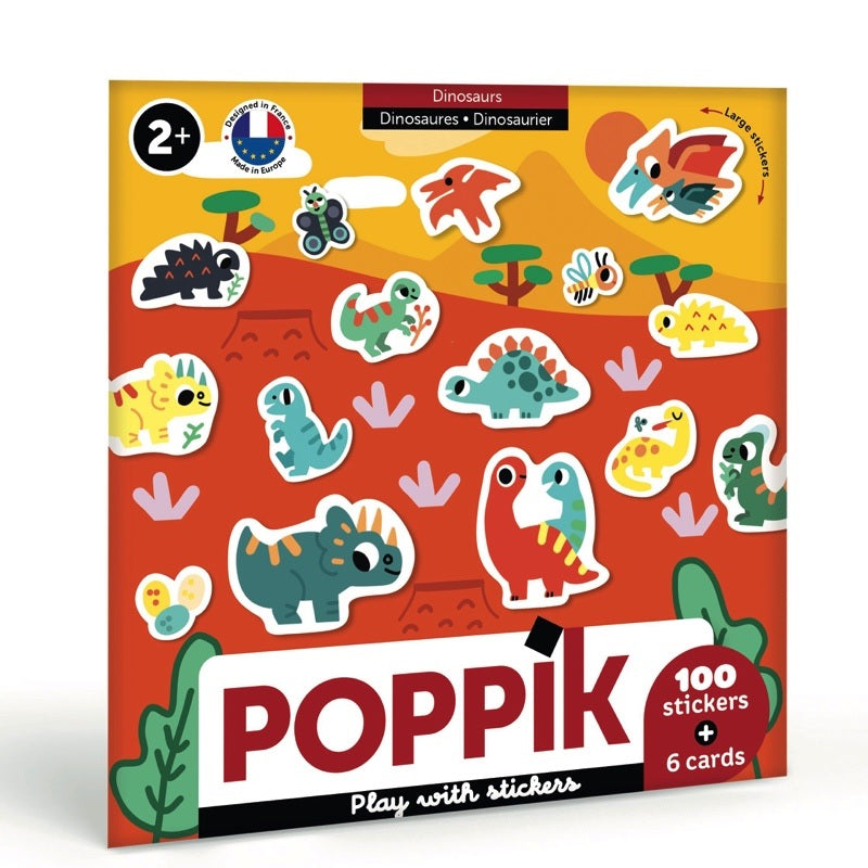 Poppik My First Stickers Cards Dinosaurs