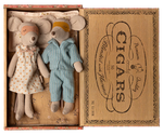 Mom and Dad Mouse in a Cigarbox
