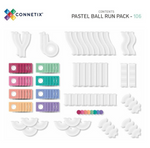 Connetix Pastel Ball Run Expansion Pack, 106 Pieces