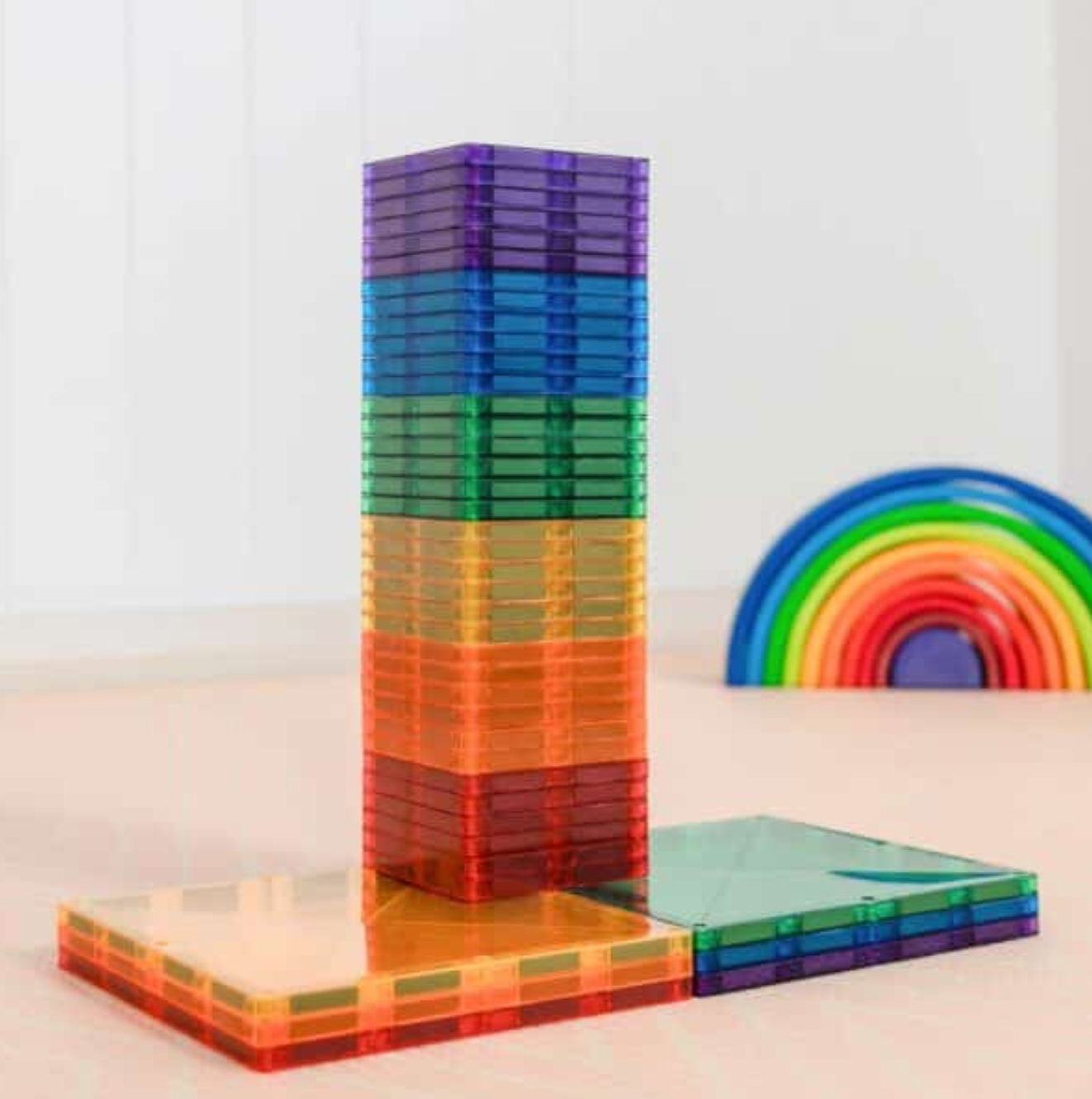 Connetix Rainbow Square Pack, 42 Pieces