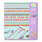 A craft box featuring images of beaded bracelet and a small loom on a white background. The djeco logo is in the top right corner of the box.