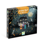 Board game box titled 'Granny Boo!' by Djeco with Halloween-themed illustration on a white background.