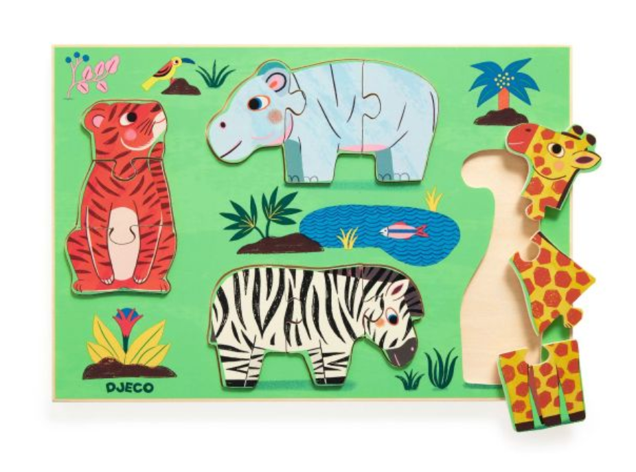 Coucou Tigre Wooden Tray Puzzle