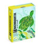 Board game box with turtle illustration and 'Bazarquatik' branding on a white background