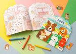 Dogs Coloring Book with Stickers