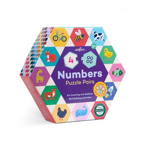 Numbers Hexagon Puzzle Pairs