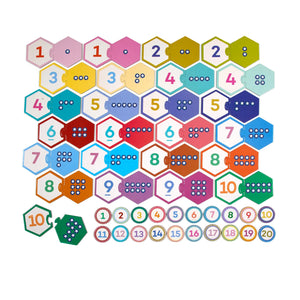 Numbers Hexagon Puzzle Pairs