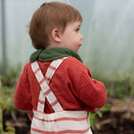 Vintage Red Stripe Dungaree Shorts