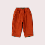 Orange Blooms Reversible Pull On Trousers