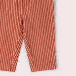 Burnt Ochre Stripe Rib Waistband Pocket Trousers