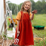 Orange Blooms Reversible Pinny Dress
