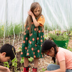 Orange Blooms Reversible Pinny Dress
