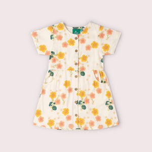 Flora Button Through Short Sleeve Dress – Citizen Kid