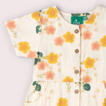 Flora Button Through Short Sleeve Dress