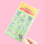 Vinyl Sticker Sheet Big Head Animals