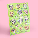 Vinyl Sticker Sheet Big Head Animals
