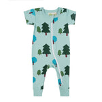 Signature 2-Way Short-Sleeve Zippy Romper Forest
