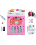 Suncast Kids water-based nail paint set with packaging and accessories on a white background