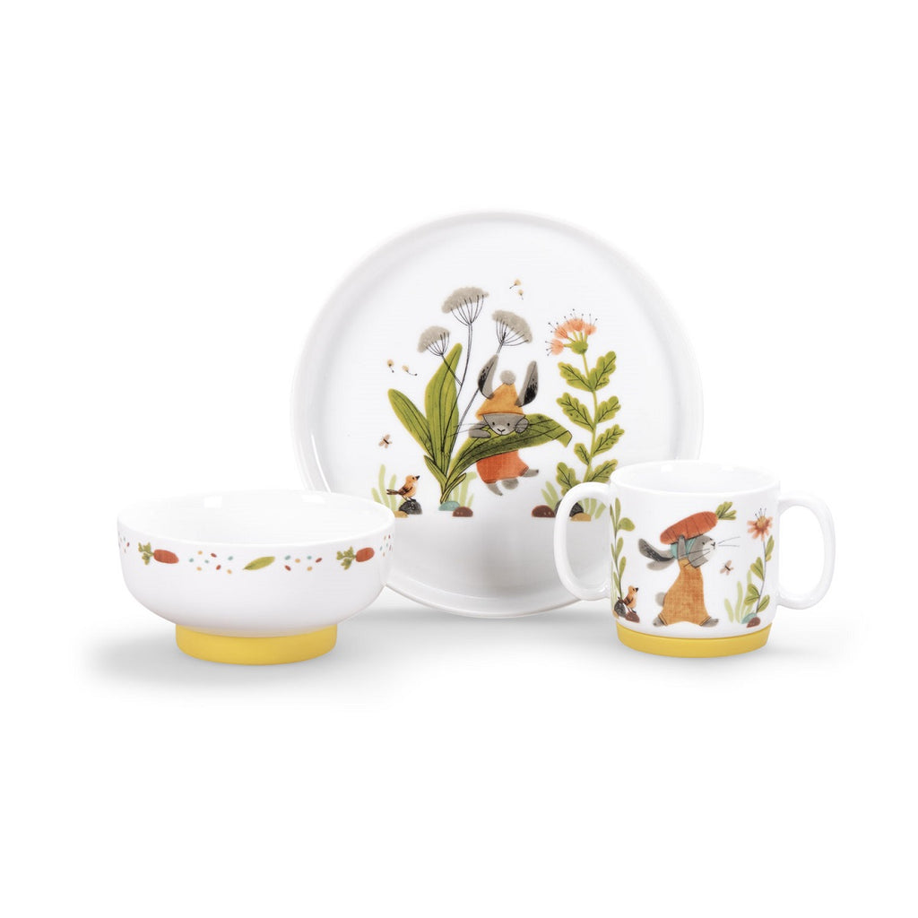 Trois Petits Lapin Porcelain Dish Set