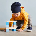 46 pc Colored Wooden Building Blocks Set