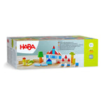 46 pc Colored Wooden Building Blocks Set