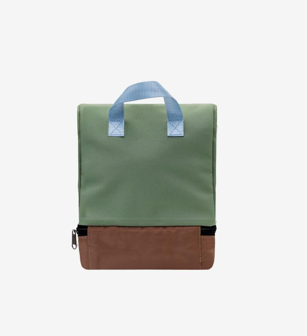 Green Colorblock Lunch Bag