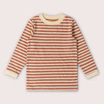 Burnt Ochre Striped Long Sleeve T-Shirt