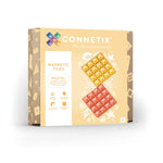 Connetix Pastel Lemon and Peach Base Plate, 2 Pieces