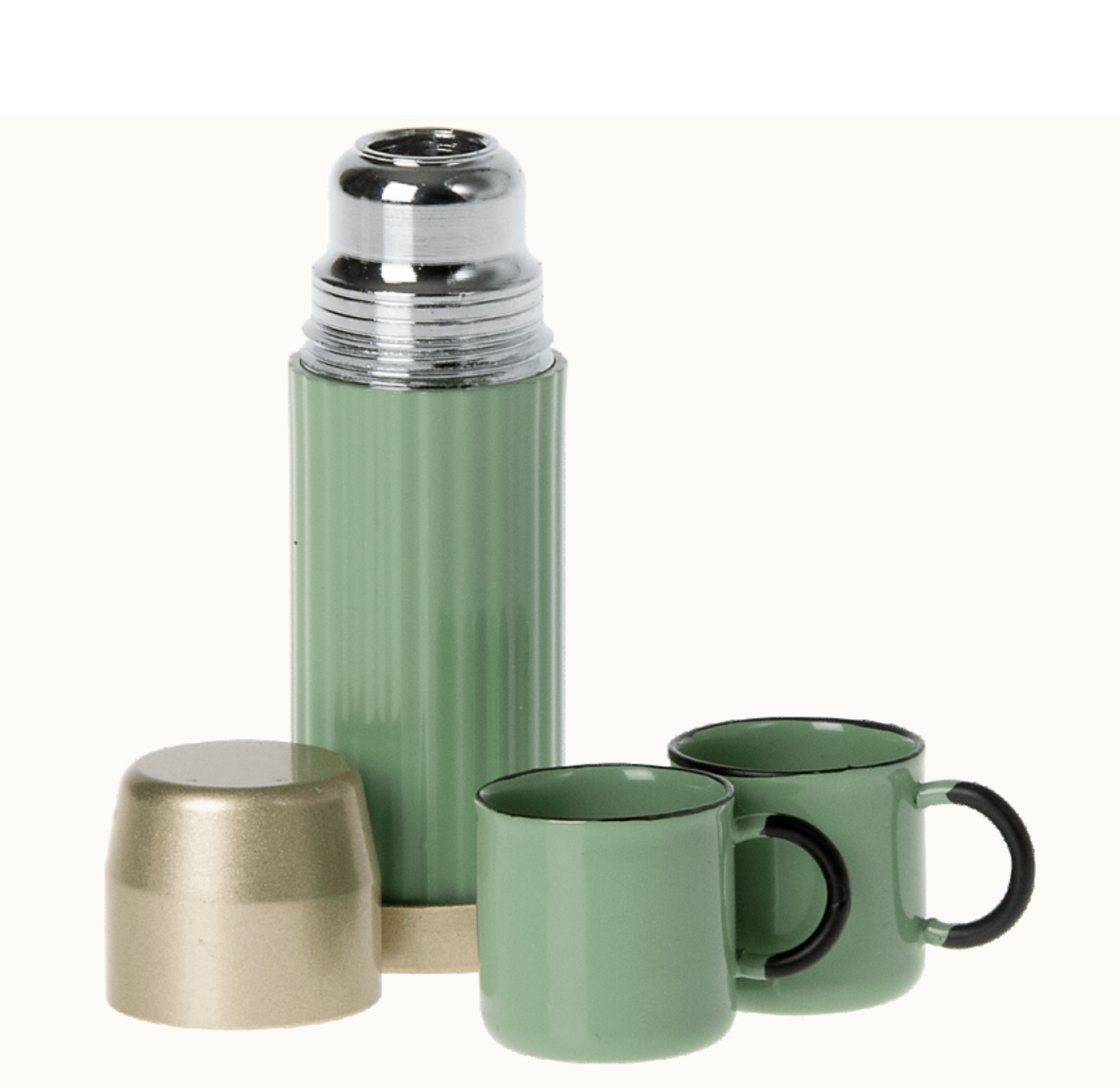 Maileg Thermos and Cups in Mint