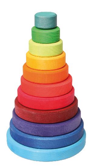 Large Rainbow Conical Stacking Tower
